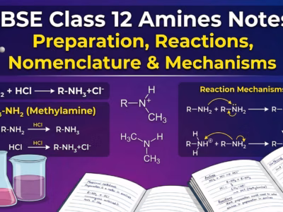 CBSE Class 12 Amines Notes: Preparation, Reactions, Nomenclature & Mechanisms