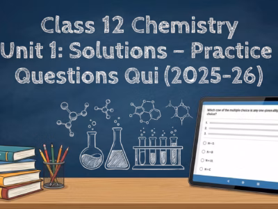Class 12 Chemistry Unit 1 Solutions – Practice Questions Quiz (2025-26)