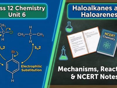 Class 12 Chemistry Unit 6 Haloalkanes and Haloarenes – Mechanisms, Reactions & NCERT Notes