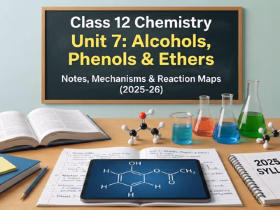 Class 12 Chemistry Unit 7 Alcohols, Phenols & Ethers Notes, Mechanisms & Reaction Maps (2025-26)