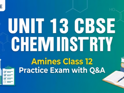 Unit 13 CBSE Chemistry Amines Class 12 Practice Exam with Q&A